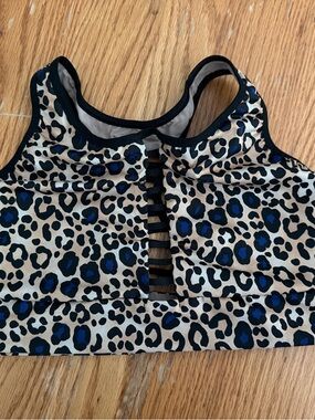 VS leopard print sports bra (previously poshed, nwt)